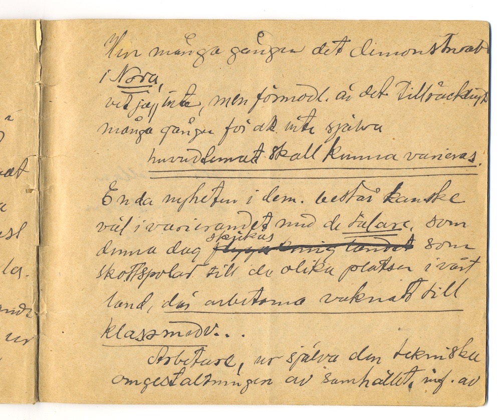 1:a majtal i Nora 1910. – Sida 3 - Klicka för bild i full storlek.
En inskannad sida från ett gulnat häfte med text i svart bläck.