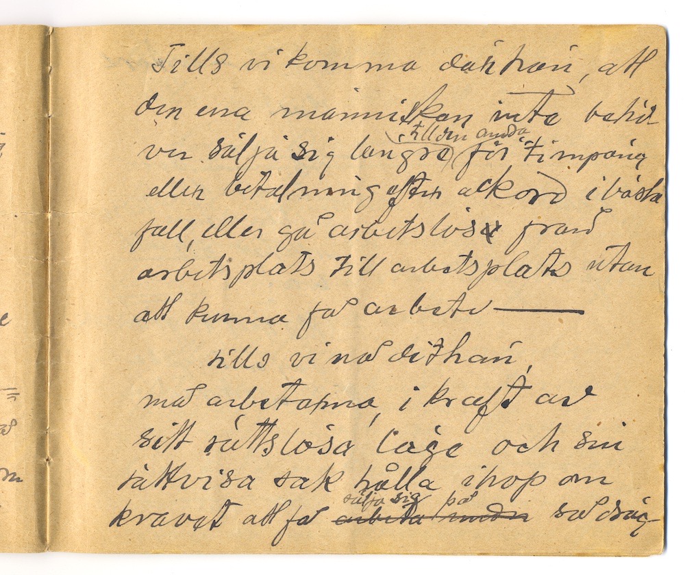 1:a majtal i Nora 1910. – Sida 19 - Klicka för bild i full storlek.
En inskannad sida från ett gulnat häfte med text i svart bläck.