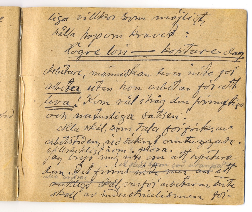 1:a majtal i Nora 1910. – Sida 21 - Klicka för bild i full storlek.
En inskannad sida från ett gulnat häfte med text i svart bläck.