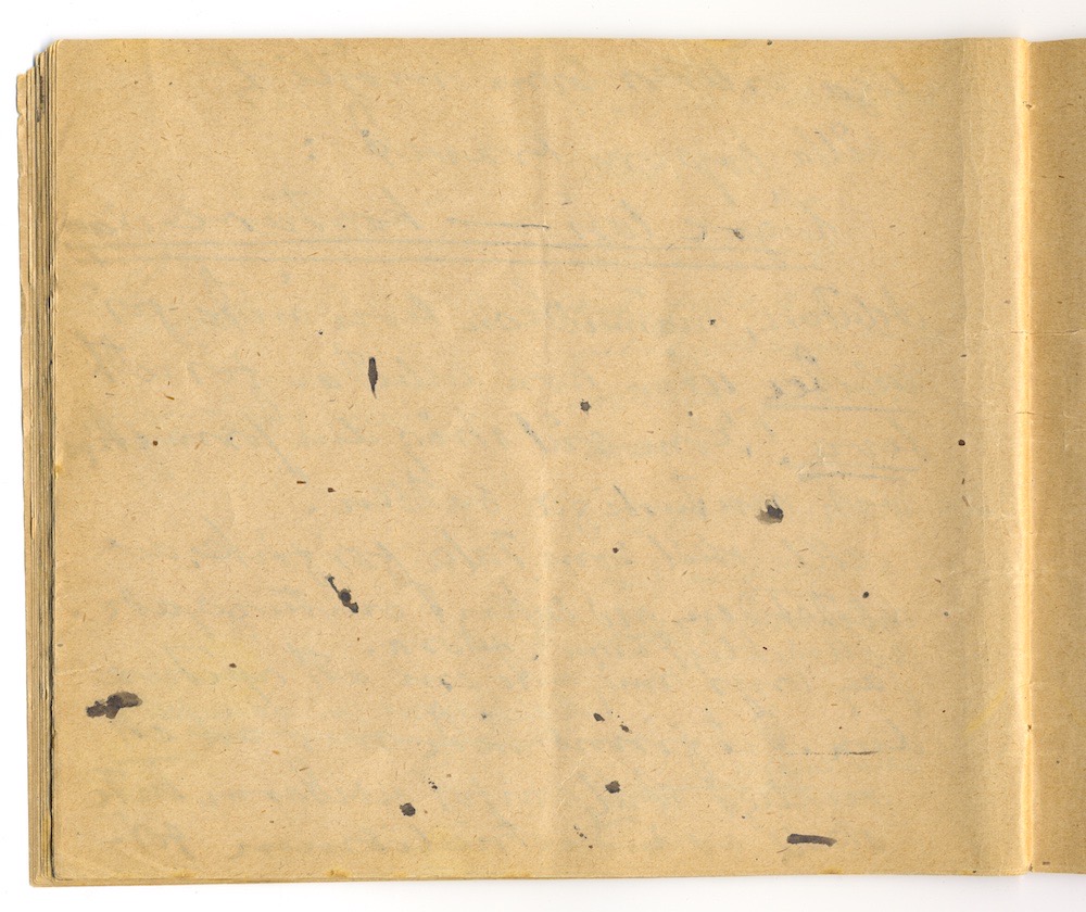 1:a majtal i Nora 1910. – Sida 22 - Klicka för bild i full storlek.
En inskannad tom sida från ett gulnat häfte.
