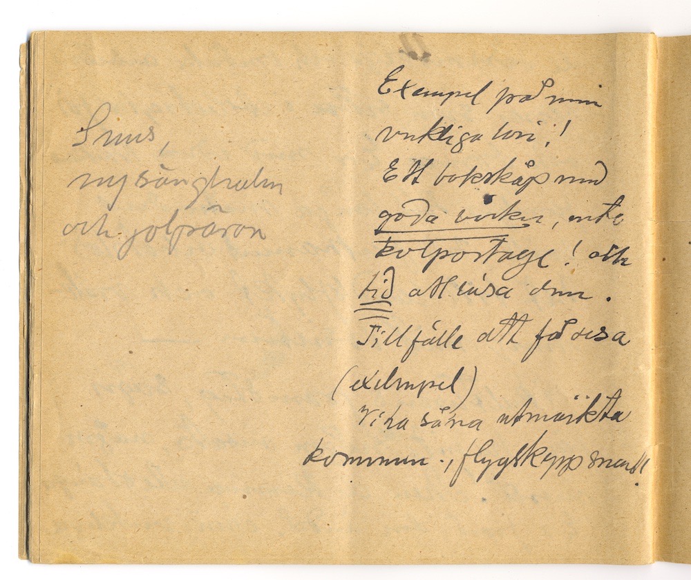 1:a majtal i Nora 1910. – Sida 36 - Klicka för bild i full storlek.
En inskannad sida från ett gulnat häfte med text i blyerts och svart bläck.