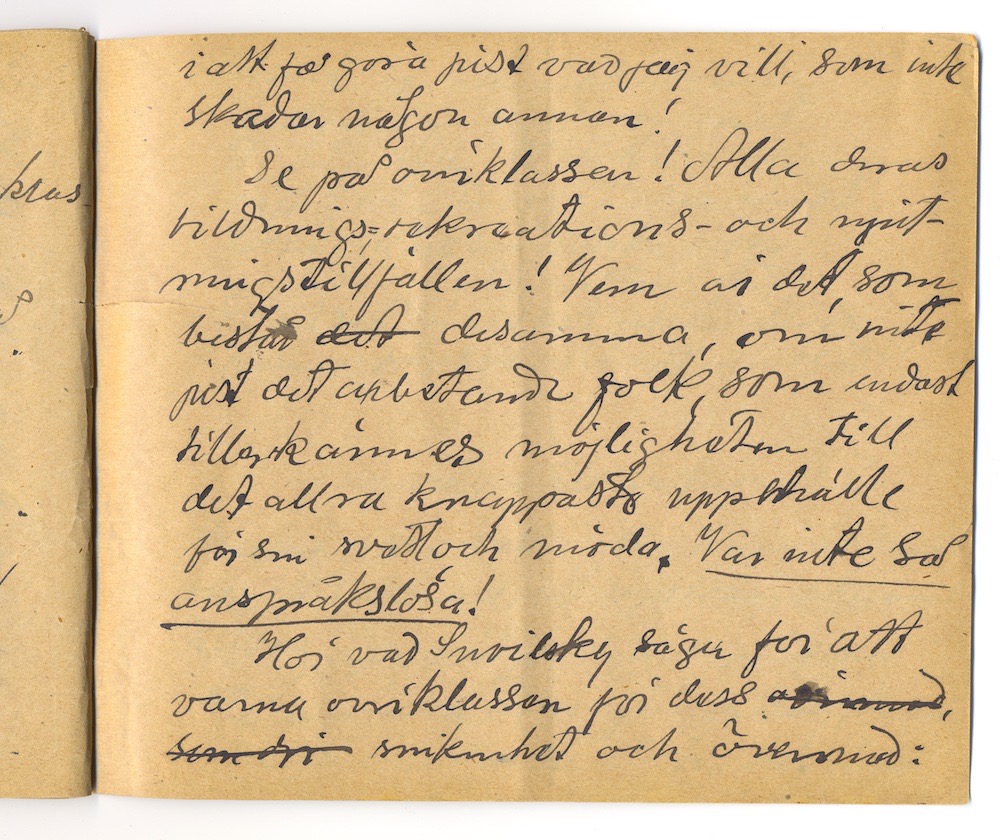 1:a majtal i Nora 1910. – Sida 45 - Klicka för bild i full storlek.
En inskannad sida från ett gulnat häfte med text i svart bläck.