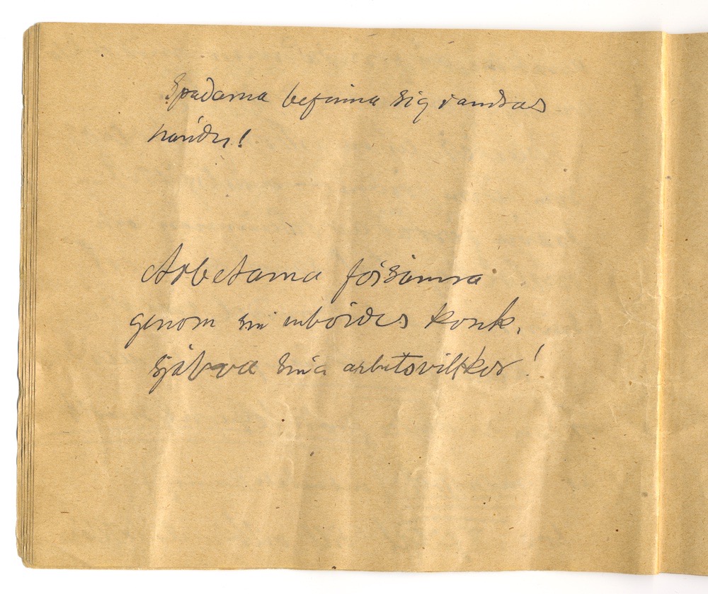Tal i Askersund från den 8 maj 1910. – Sida 12 - Klicka för bild i full storlek.
En inskannad sida från ett gulnat häfte med text i svart bläck.