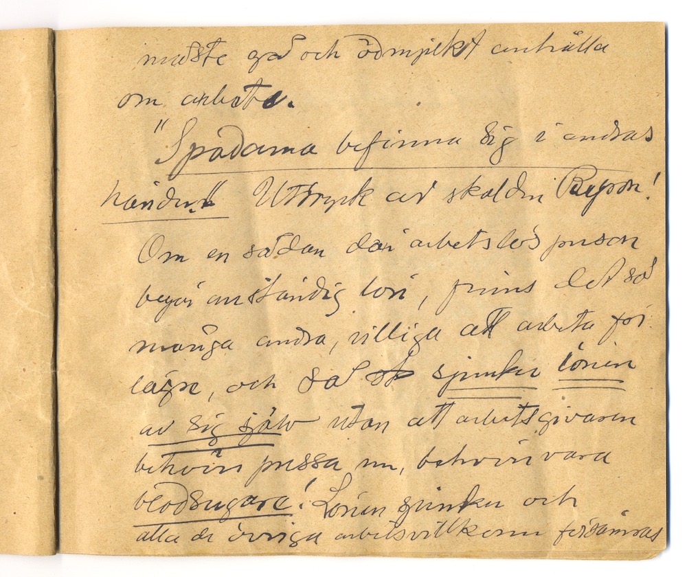 Tal i Askersund från den 8 maj 1910. – Sida 13 - Klicka för bild i full storlek.
En inskannad sida från ett gulnat häfte med text i svart bläck.