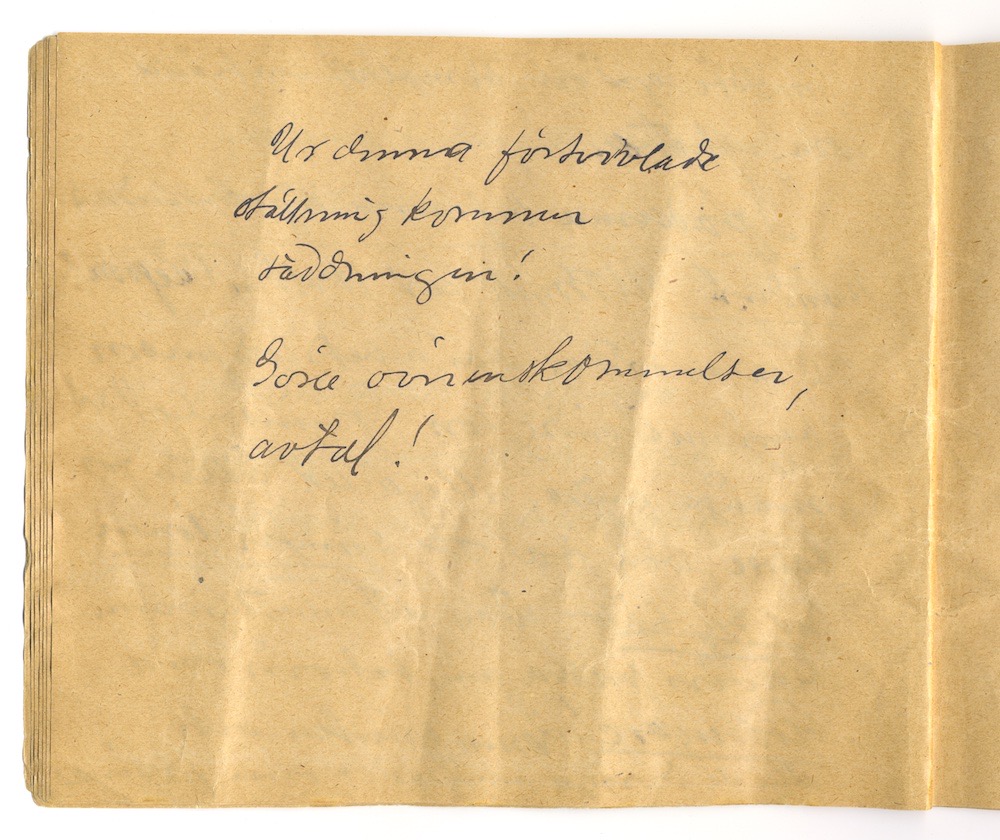 Tal i Askersund från den 8 maj 1910. – Sida 14 - Klicka för bild i full storlek.
En inskannad sida från ett gulnat häfte med text i svart bläck.