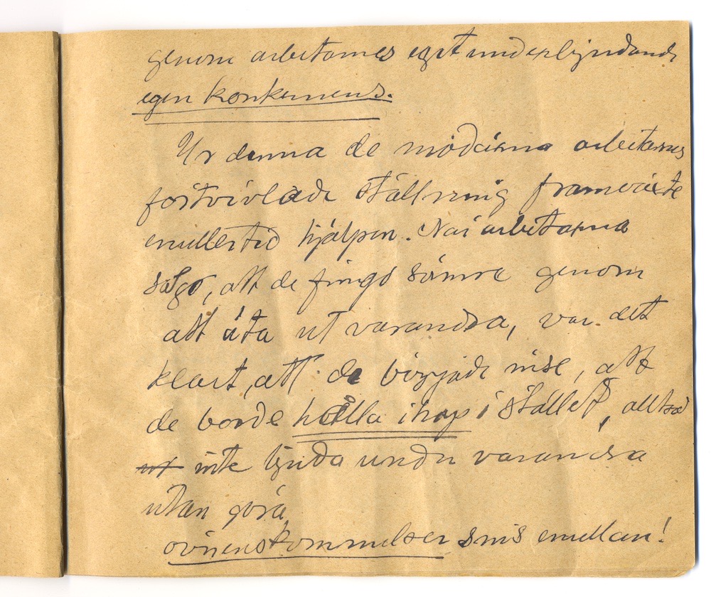 Tal i Askersund från den 8 maj 1910. – Sida 15 - Klicka för bild i full storlek.
En inskannad sida från ett gulnat häfte med text i svart bläck.