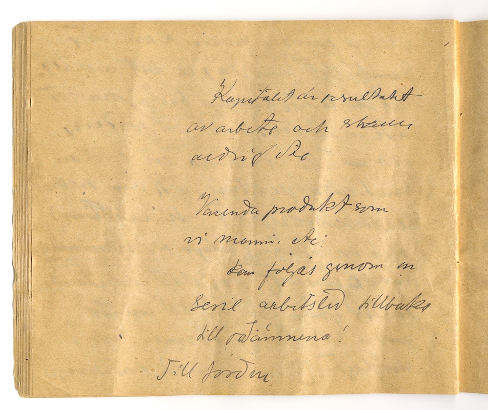 Tal i Askersund från den 8 maj 1910. – Sida 22 - Klicka för bild i full storlek.
En inskannad tom sida från ett gulnat häfte.
