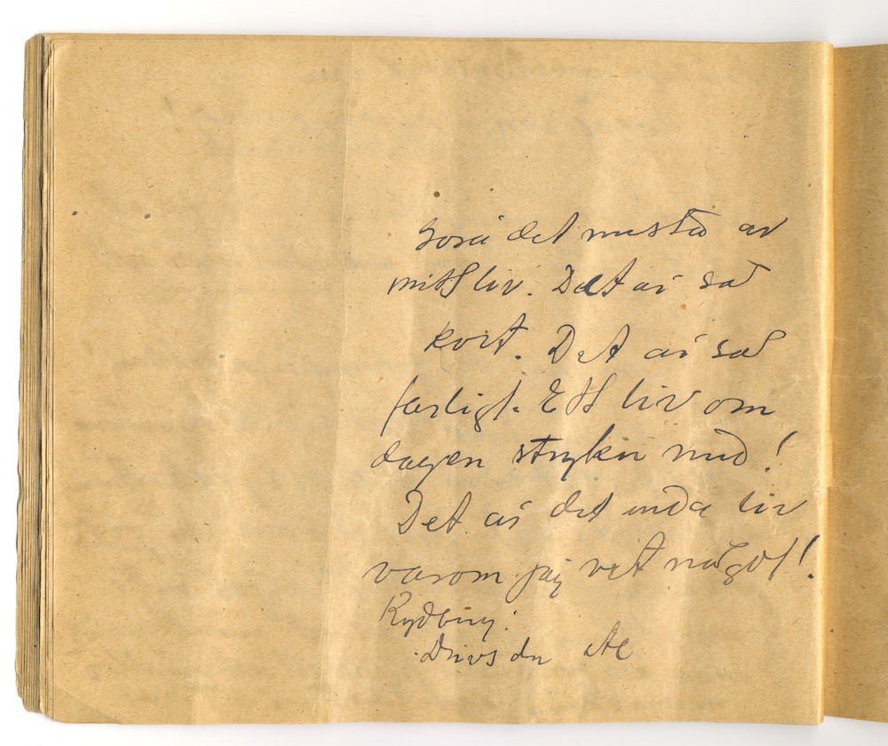 Tal i Askersund från den 8 maj 1910. – Sida 32 - Klicka för bild i full storlek.
En inskannad sida från ett gulnat häfte med text i blyerts.