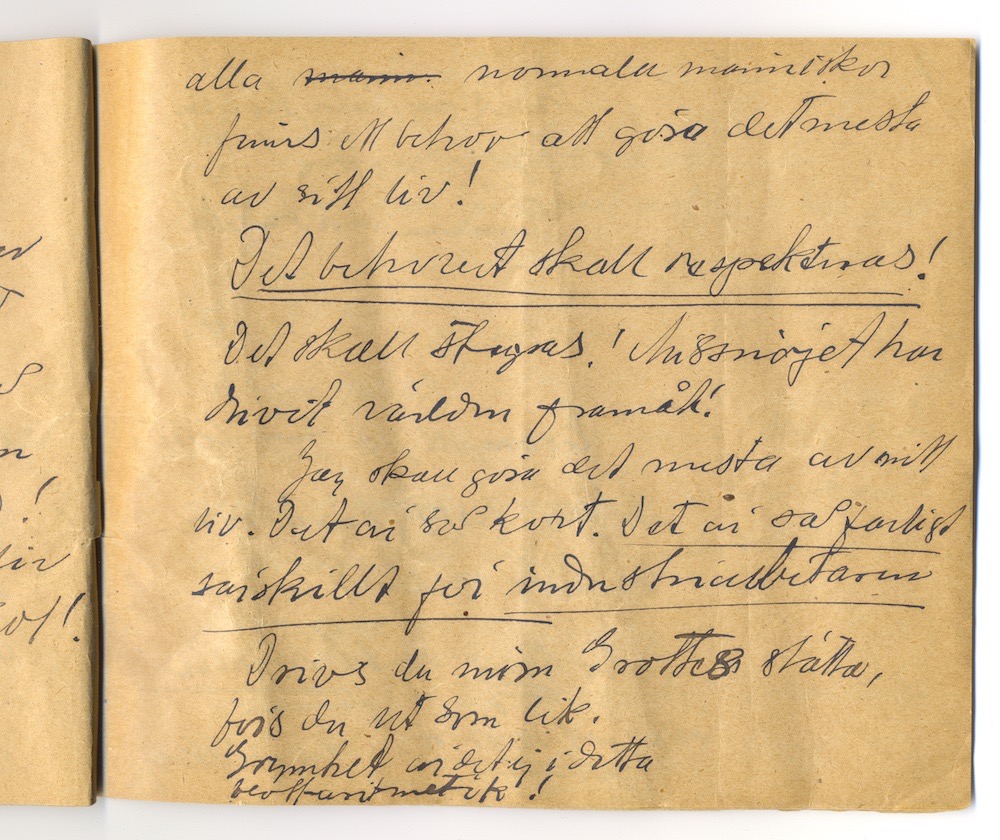 Tal i Askersund från den 8 maj 1910. – Sida 33 - Klicka för bild i full storlek.
En inskannad sida från ett gulnat häfte med text i blyerts.