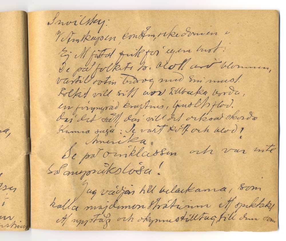 Tal i Askersund från den 8 maj 1910. – Sida 37 - Klicka för bild i full storlek.
En inskannad sida från ett gulnat häfte med text i svart bläck.