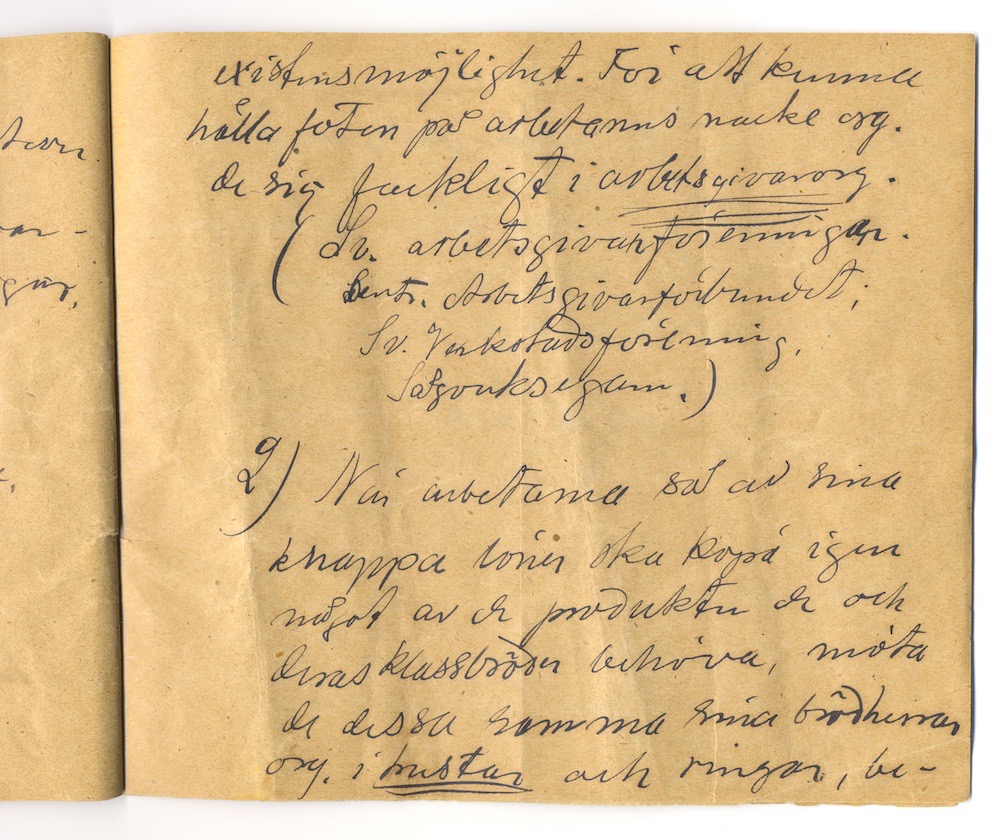 Tal i Askersund från den 8 maj 1910. – Sida 47 - Klicka för bild i full storlek.
En inskannad sida från ett gulnat häfte med text i svart bläck.